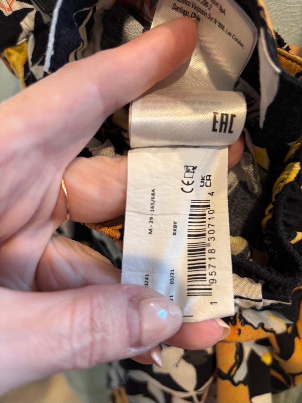 Roxy Midnight Avenue Black Floral Wide Leg Pants. Size M - Picture 7 of 8